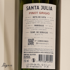 Santa Julia Pinot Grigio 750cc Varietales - Familia Zuccardi - comprar online