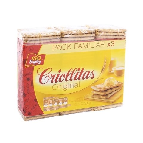 Galletitas< Criollitas > 300 gr Tripack