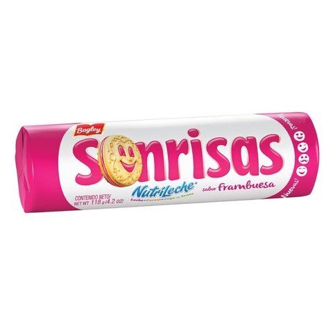 Galletitas< Sonrisas > 118 gr Frambuesa Shrek