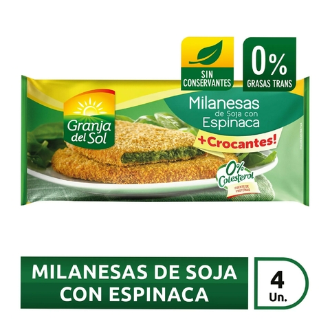 Milanesas de Soja con Espinaca Granja del Sol 330 gr