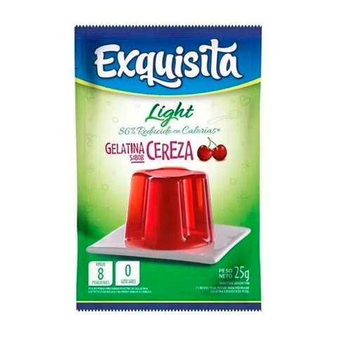 Gelatina Light Exquisita 25 gr Cereza