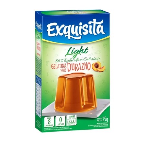 Gelatina Light Exquisita 25 gr Durazno