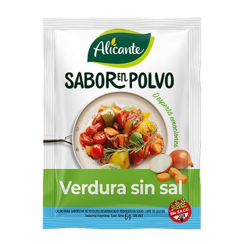 Sabor Polvo Alicante 6 gr Verdura Reducido en Sodio Sin TACC