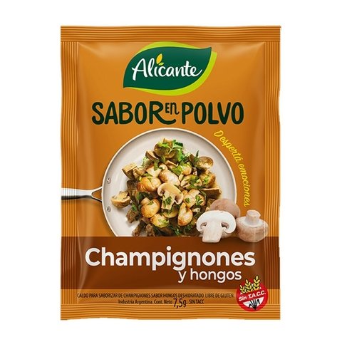 Sabor Polvo Alicante 7.5 gr Champignones y Hongos Sin TACC