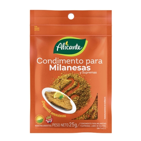 Condimento Alicante 25 gr Mila y Supremas Sin TACC