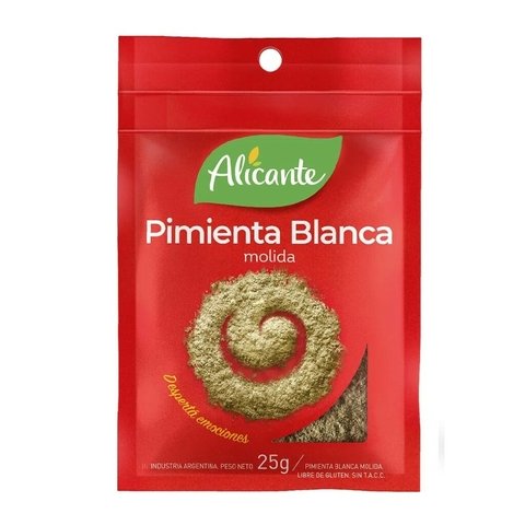 Pimienta Blanca Alicante 25 gr Molida Sin TACC
