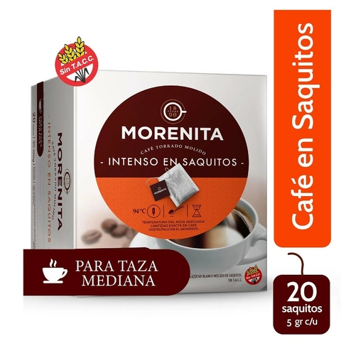 Cafe La Morenita 20 saquitos x 5 gr Sin TACC