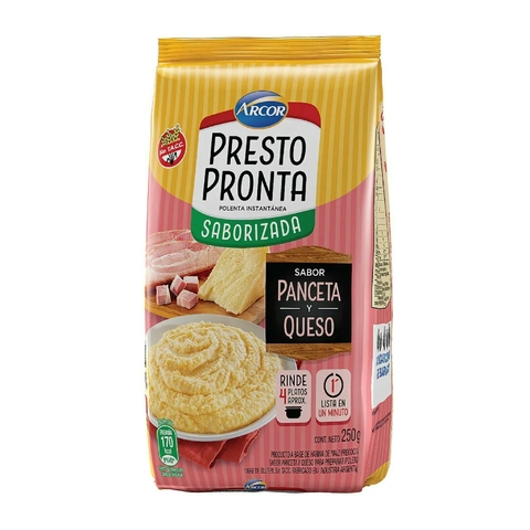 Polenta Presto Pronta 250 gr Panceta y Queso