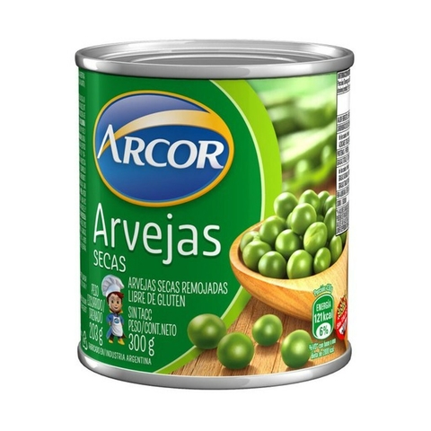 Arvejas Arcor 300/195 gr Secas Remojadas