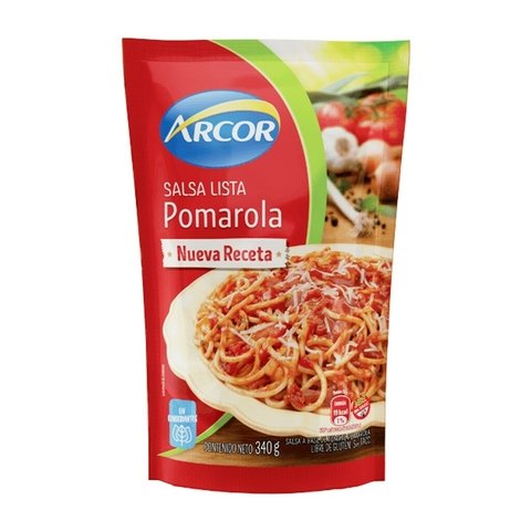 Salsa Arcor 340 gr Nueva Receta Pomarola Doy Pack
