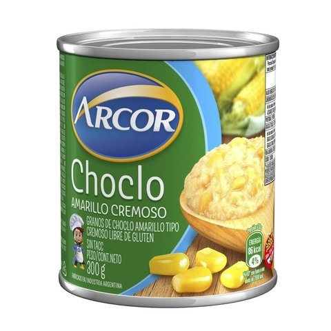 Choclo Arcor 320 gr Amarillos Cremoso