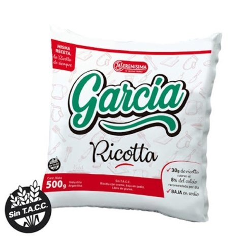 Ricotta Garcia 500 gr Entera Sachet