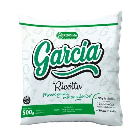 Ricotta Garcia 500 gr Semi Grasa Sachet