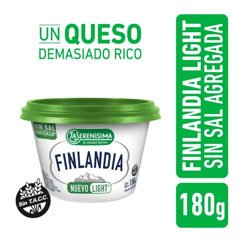 Queso Finlandia 180 gr Light sin sal agregada