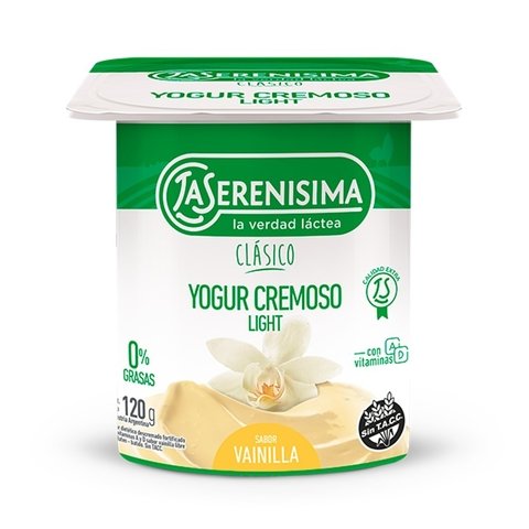 Yogur Clasico Descremado La Serenisima 120 gr Cremoso Vainilla