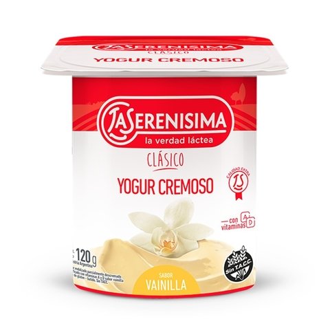 Yogur Clasico La Serenisima 120 gr Cremoso Vainilla