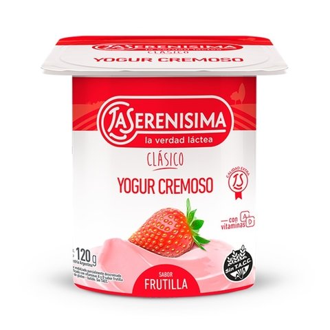 Yogur Clasico La Serenisima 120 gr Cremoso Frutilla