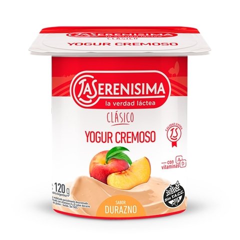 Yogur Clasico La Serenisima 120 gr Cremoso Durazno