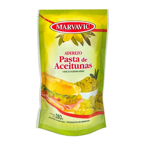 Pasta Aceitunas Verdes Marvavic 280 gr Doy Pack