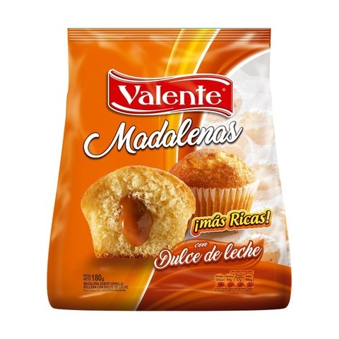 Madalenas Valente 180 gr Dulce Leche