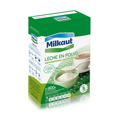 Leche< Milkaut > 800 gr Polvo Descremada