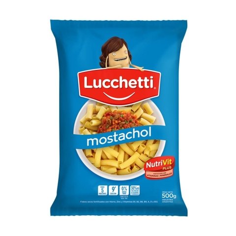 Fideos Lucchetti 500 gr Mostachole