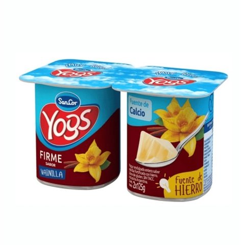 Yogur Yogs 2 x 125 gr Vitaminas Firme Vainilla