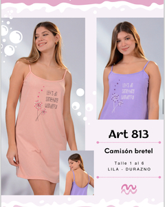 Camisón de algodón con breteles “Let’s do” - NINA 813