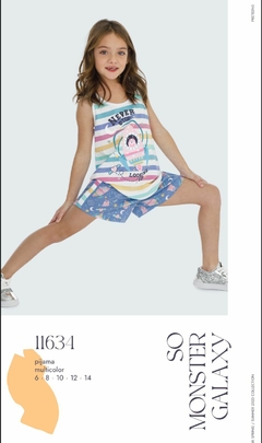 Pijama de algodon de niña So Master galaxy - So Pink 11634 - comprar online