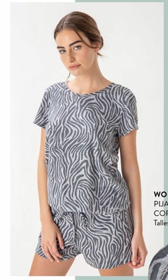 Pijama remera corta ajustable y short - Linea Zebra - WOMAN wo15161