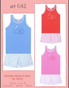 Pijama musculosa de nena "Gato" - NINA 642