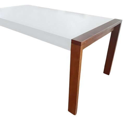 Mesa Dobel 1,60 combinada miel claro/blanco