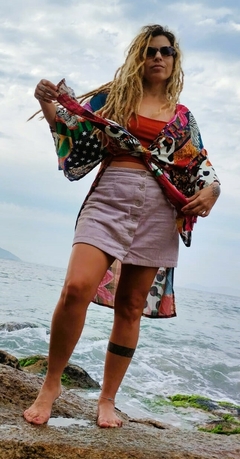 Kimono Blusa Estampa Tropical na internet