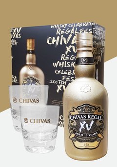 Whisky Chivas Regal 15 años 750 cc + 2 Vasos