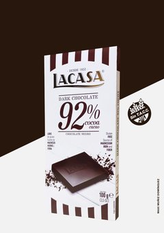 Chocolate Español Amargo 92% Lacasa Tableta 100 g