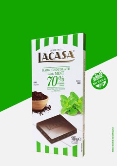 Chocolate Español Amargo con Menta Lacasa Tableta 100 g