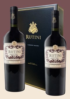 Rutini Cabernet Malbec 750 cc con Estuche de 2 botellas