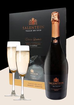 Champagne Salentein Brut Nature 750 cc + 2 Copas