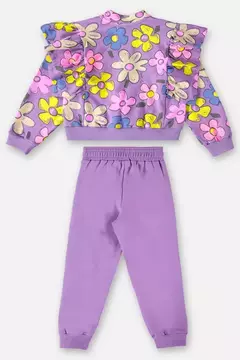 UP BABY - CONJUNTO JAQUETA E CALÇA INFANTIL MENINA (ROXO) na internet