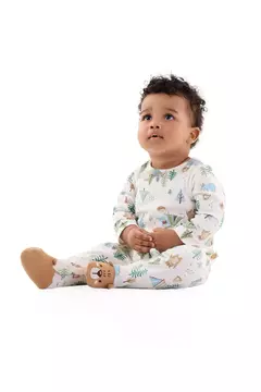 UP BABY - MACACÃO COMFY PARA BEBÊ MENINO (OFF WHITE)