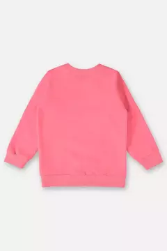 UP BABY - BLUSÃO BÁSICO EM MOLETOM INFANTIL MENINA (PINK NEON) - comprar online