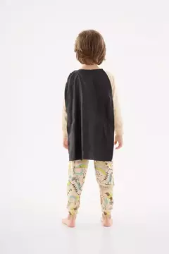 UP BABY - PIJAMA ESTAMPADO EM SUEDINE INFANTIL MENINO (BEGE) - comprar online