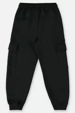 UP BABY - CALÇA EM MOLETOM INFANTIL MENINO (PRETO) - comprar online