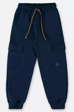 UP BABY - CALÇA EM MOLETOM INFANTIL MENINO (AZUL)