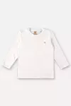 UP BABY - CAMISETA MANGA LONGA BÁSICA INFANTIL MENINO (BRANCO)