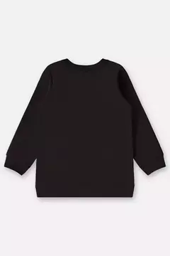 UP BABY - BLUSÃO BÁSICO EM MOLETOM INFANTIL MENINO (PRETO) - comprar online