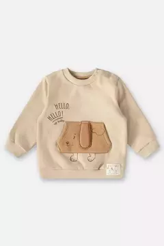 UP BABY - CONJUNTO BLUSÃO E CALÇA BEBÊ MENINO (BEGE) - Loja de Roupas Infanto Juvenil KKVELLISTORE