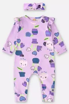 UP BABY - MACACÃO EM MOLECOTTON BEBÊ PARA MENINA (ROXO) - comprar online