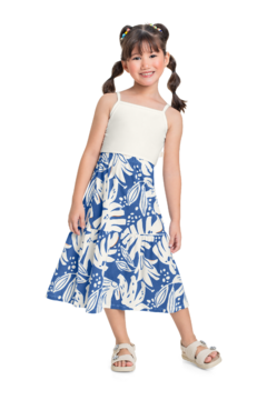 Bee Loop -Conjunto Infantil com Regata Cropped e Saia Midi para Menina