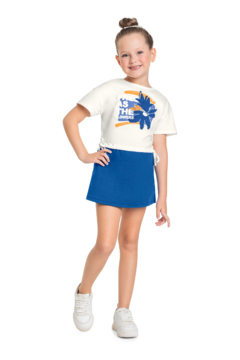 Bee Loop -Conjunto Infantil com Blusa e Short-saia para Menina